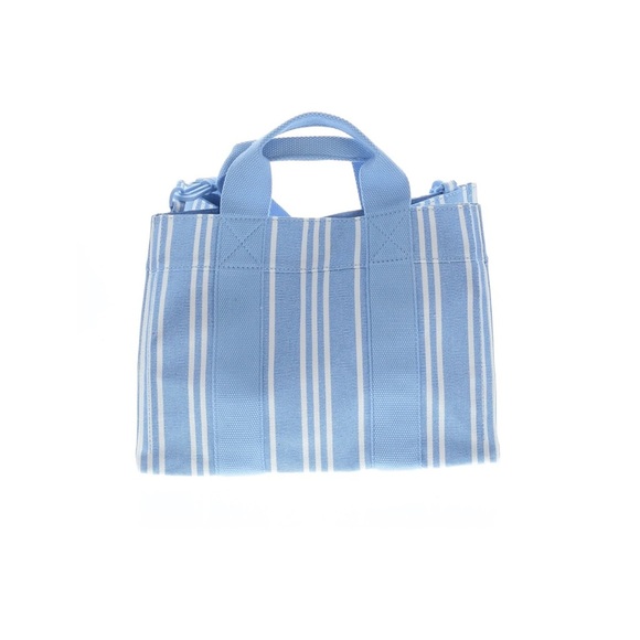 NWT VICTORIAS SECRET PINK Mini Canvas Stripe Adjustable Tote Shoulder Bag - Picture 2 of 3